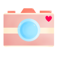 roze camera Valentijn sticker png