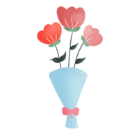 Blume Strauß Valentinstag Aufkleber png