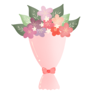 rosa Blumenstrauß png