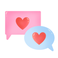 Chat balloons valentine sticker png