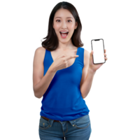 ai gegenereerd Dames Holding smartphone png