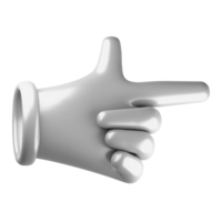 3d Illustration süß Hand Geste png