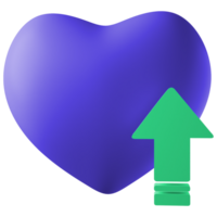 3d illustration heart icon png