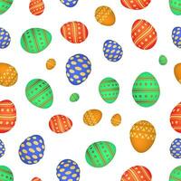 Seamless pattern with colorful Easter eggs. Vector illustration