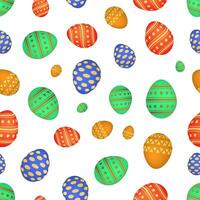 Seamless pattern with colorful Easter eggs. Vector illustration