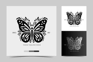 vector logo butterfly design