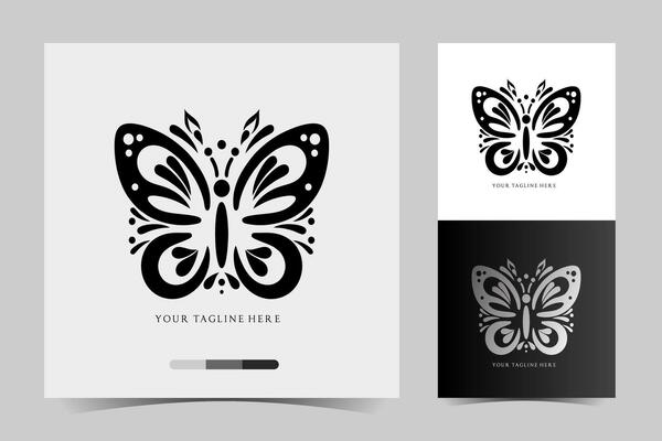 vector logo butterfly design