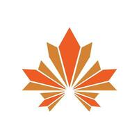 Maple leaf icon logo design vector