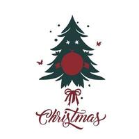 Simple Logos Merry Christmas vector