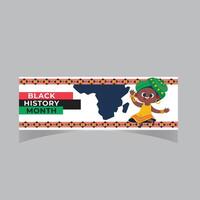 Celebrating Black History Month Background. February Awareness Celebration poster. Horizontal website header banner vector illustration. Neo Geometric pattern concept. Social media post, graphic art