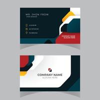 Modern simple clean business card template design. Two-sided gray and orange color combination business card. Vector illustration