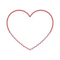 Hand drawn heart shape on white background vector