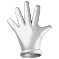 3d illustration söt hand gest png