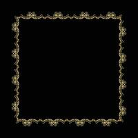 Vector square luxury decorative vintage frames and borders set