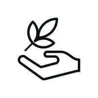 vector sustainable plant business icon vector in simple line