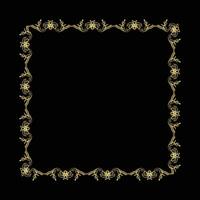 Vector square luxury decorative vintage frames and borders set