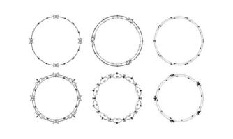 Vector elegant round frame collections border