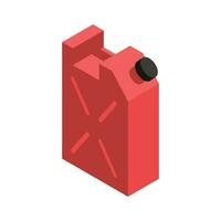 Vector gasoline canister icon isometric of gasoline canister vector icon