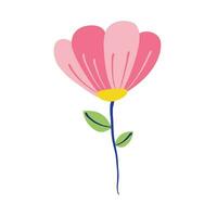 Vector spring flower in flat design on white