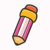 Vector pink wooden pencil design