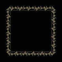 Vector square luxury decorative vintage frames and borders set