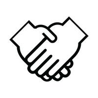 Vector illustration of shaking hands agreement