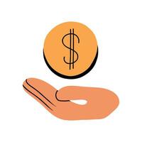 Vector illustration of donation support icons