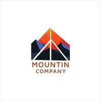 Mountain Tree Symbol Design Element vector