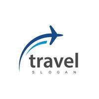 Travel agency business logo. transport, logistics delivery logo design vector