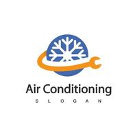 logotipo de aire acondicionado, concepto de logotipo hvac vector