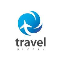 Travel agency business logo. transport, logistics delivery logo design vector