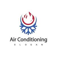 logotipo de aire acondicionado, concepto de logotipo hvac vector