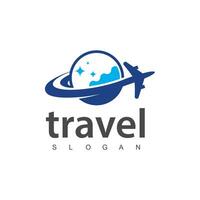 Travel agency business logo. transport, logistics delivery logo design vector