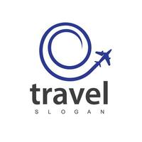 Travel agency business logo. transport, logistics delivery logo design vector