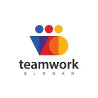 Teamwork, Friendship, People Connectivity logo Design vector