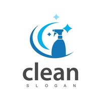 Wash, laundry, cleaning company abstract business logo. Sparkle star, Housekeeping, shine, cleaner icon. vector