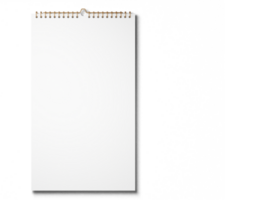 Spiral calendar mockup png