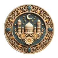 AI generated Ramadan Kareem. Ramadan Ornament On Transparent Background png