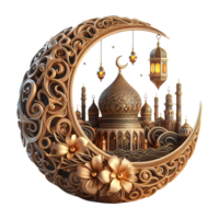 AI generated Ramadan Kareem. Ramadan Ornament On Transparent Background png