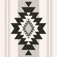 Southwest navajo monochrome gray pattern. Ethnic southwestern geometric shape seamless pattern. Traditional native American pattern use for textile, home decoration elements, upholstery, etc. vector