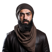 AI generated Muslim man isolated on a transparent background png