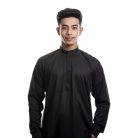 AI generated Muslim man isolated on a transparent background png