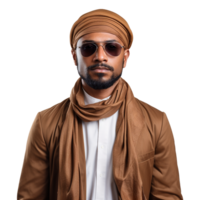 ai genererad muslim man isolerat på en transparent bakgrund png