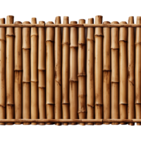 AI generated Bamboo fances isolated on transparent background png