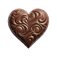 ai generado 3d amor chocolate aislado en transparente antecedentes png