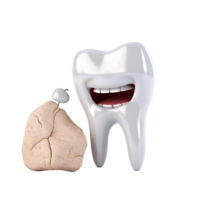 ai generato un' dolorante dente png isolato su trasparente sfondo