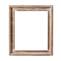 AI generated Thin wooden frame png isolated on transparent background