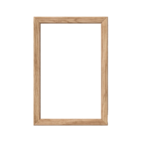 AI generated Thin wooden frame png isolated on transparent background