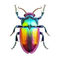 AI generated Rainbow stag beetle png isolated on transparent background