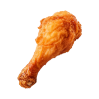 AI generated Fried chicken leg pieces png isolated on transparent background